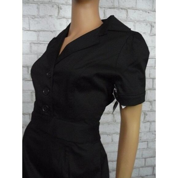 Alexia Admor Black Button Bodice Stretch Sheath Shirt Dress 4 NEW - Picture 6 of 7
